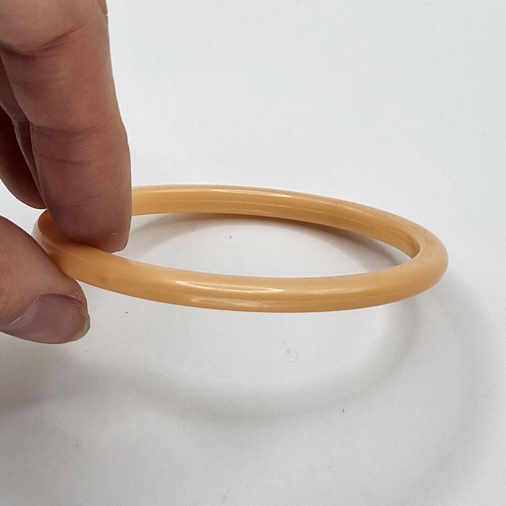 Peach Acrylic Bangle Bracelet 8 in